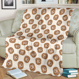 Lion Pattern Print Design 01 Premium Blanket