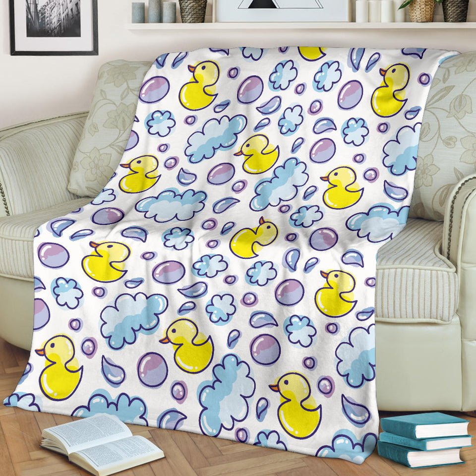 Duck Toy Pattern Print Design 01 Premium Blanket