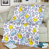 Duck Toy Pattern Print Design 01 Premium Blanket