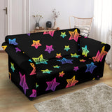 Colorful Star Pattern Loveseat Couch Slipcover