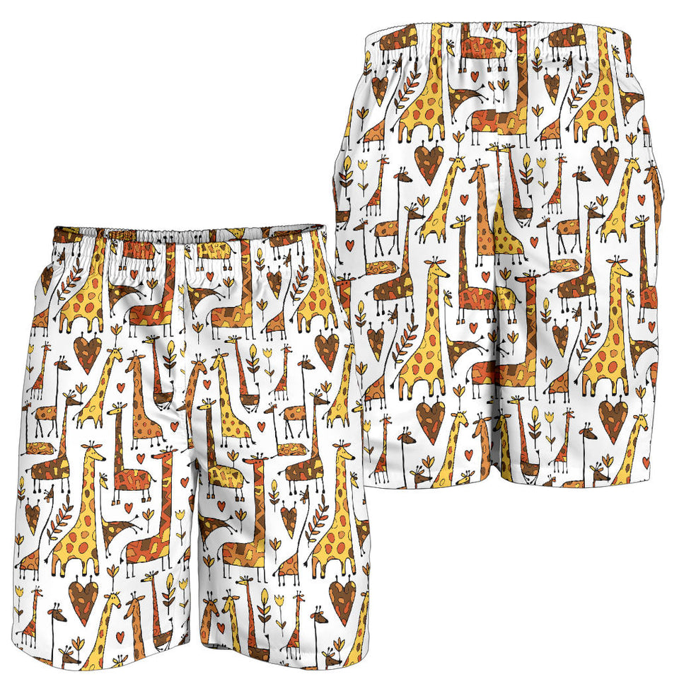 Giraffe Pattern Print Design 04 Men Shorts