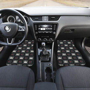 Piano Pattern Print Design 05 Front and Back Car Mats
