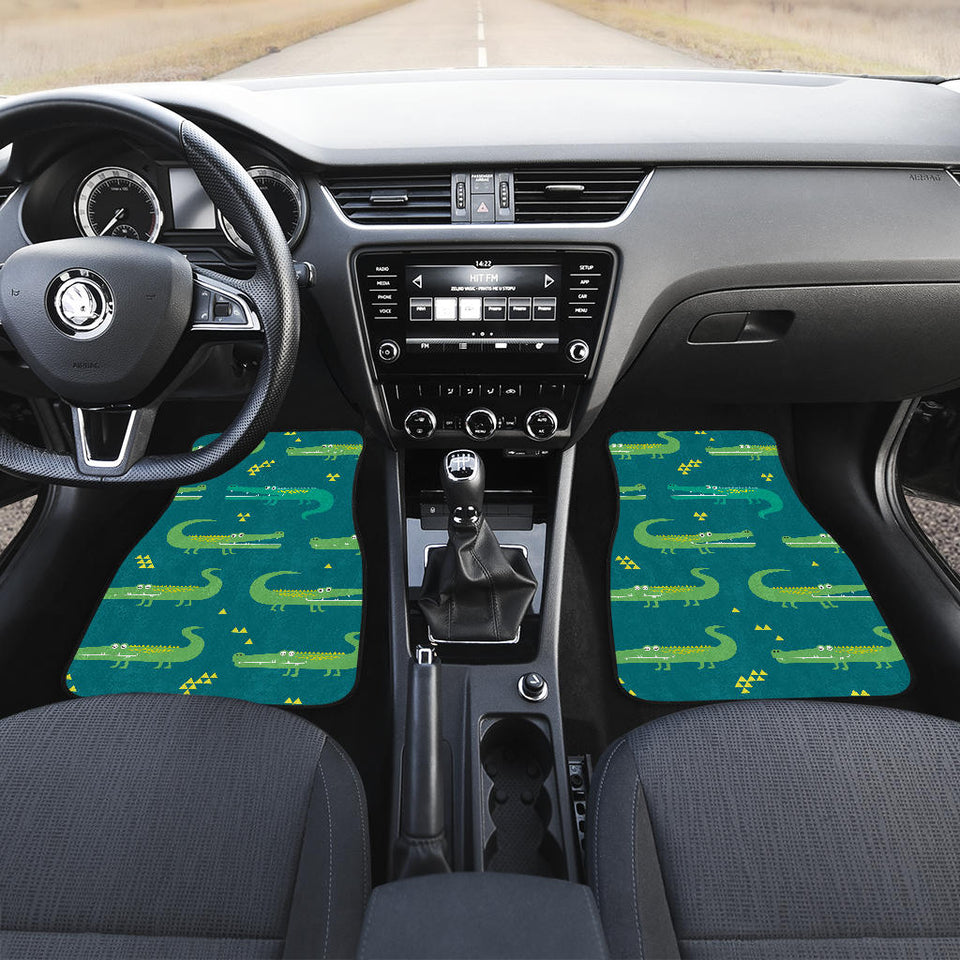 Crocodile Pattern Front And Back Car Mats