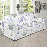 Hand Painting Watercolor Lavender Sofa Slipcover