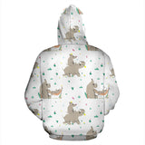 Cute Rhino Pattern Background Men Women Pullover Hoodie