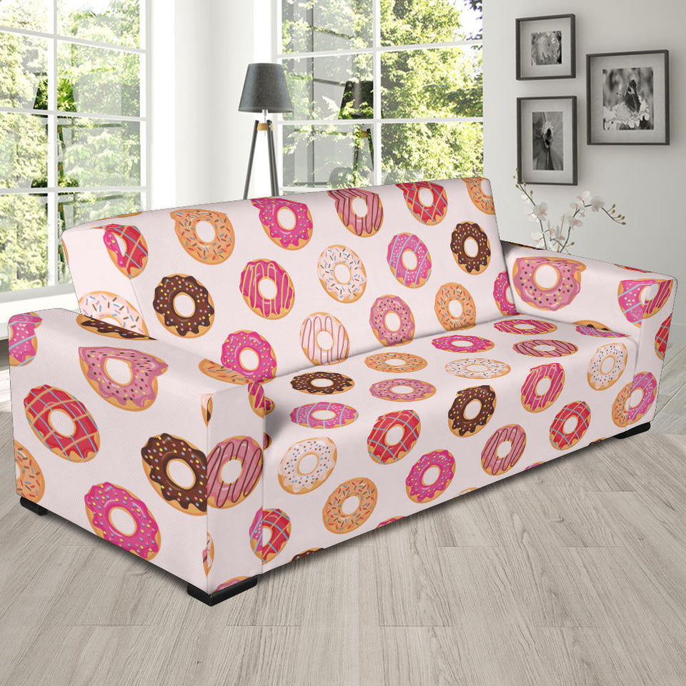 Colorful Donut Pattern Sofa Slipcover