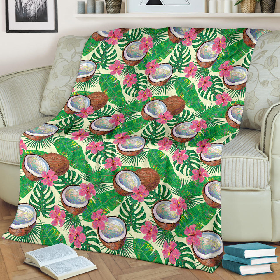 Coconut Pattern Print Design 01 Premium Blanket
