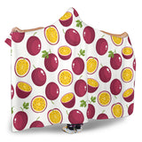 Passion Fruit Design Pattern Hooded Blanket