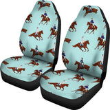 Horses Running Horses Rider Pattern Universal Fit Car Seat Covers