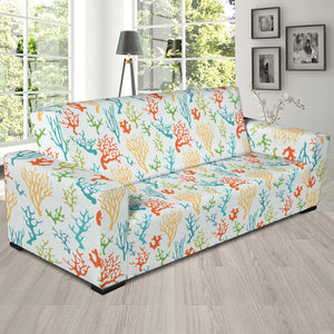 Coral Reef Pattern Print Design 02 Sofa Slipcover