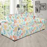 Coral Reef Pattern Print Design 02 Sofa Slipcover