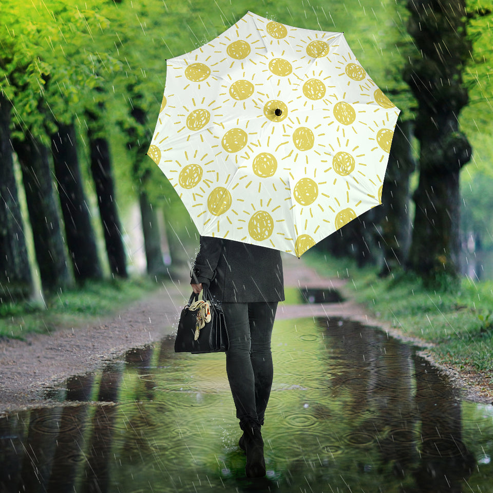 Hand Drawn Sun Pattern Umbrella