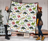Cute Dinosaurs Pattern Premium Quilt