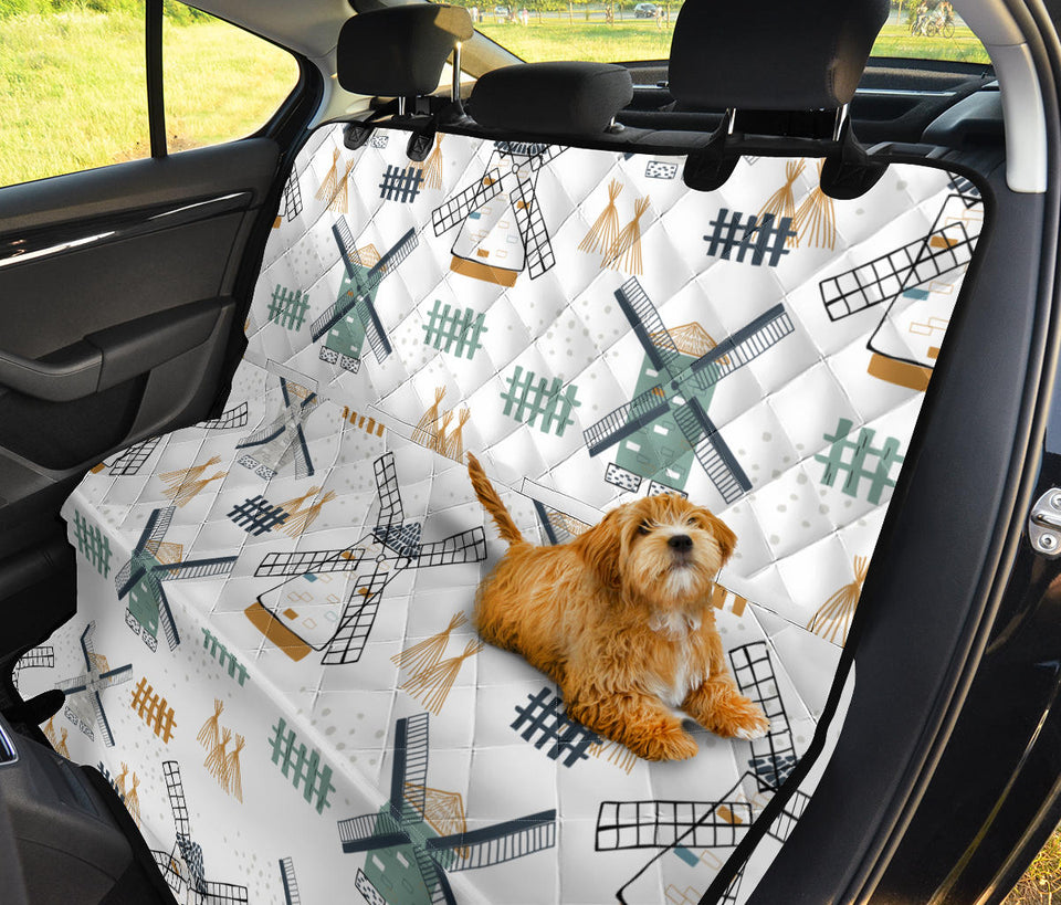 Windmill Pattern Dog Car Seat Covers