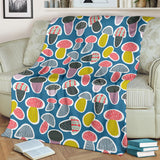 Colorful Mushroom Design Pattern Premium Blanket
