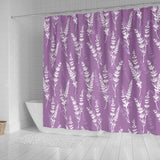 Lavender Flowers Purple Pattern Shower Curtain Fulfilled In US