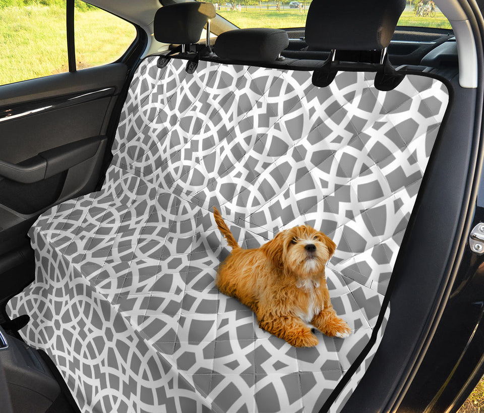 Arabic Gray Pattern Dog Car Seat Covers