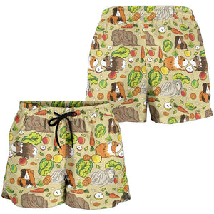 Guinea Pig Pattern Print Design 04 Women Shorts