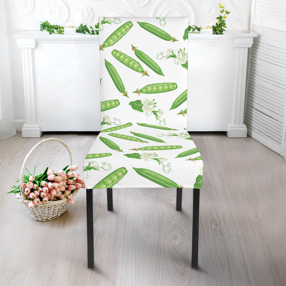 Green Peas Pattern Print Design 04 Dining Chair Slipcover