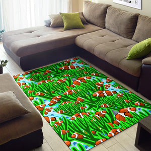 Clown Fish Pattern Print Design 01 Area Rug