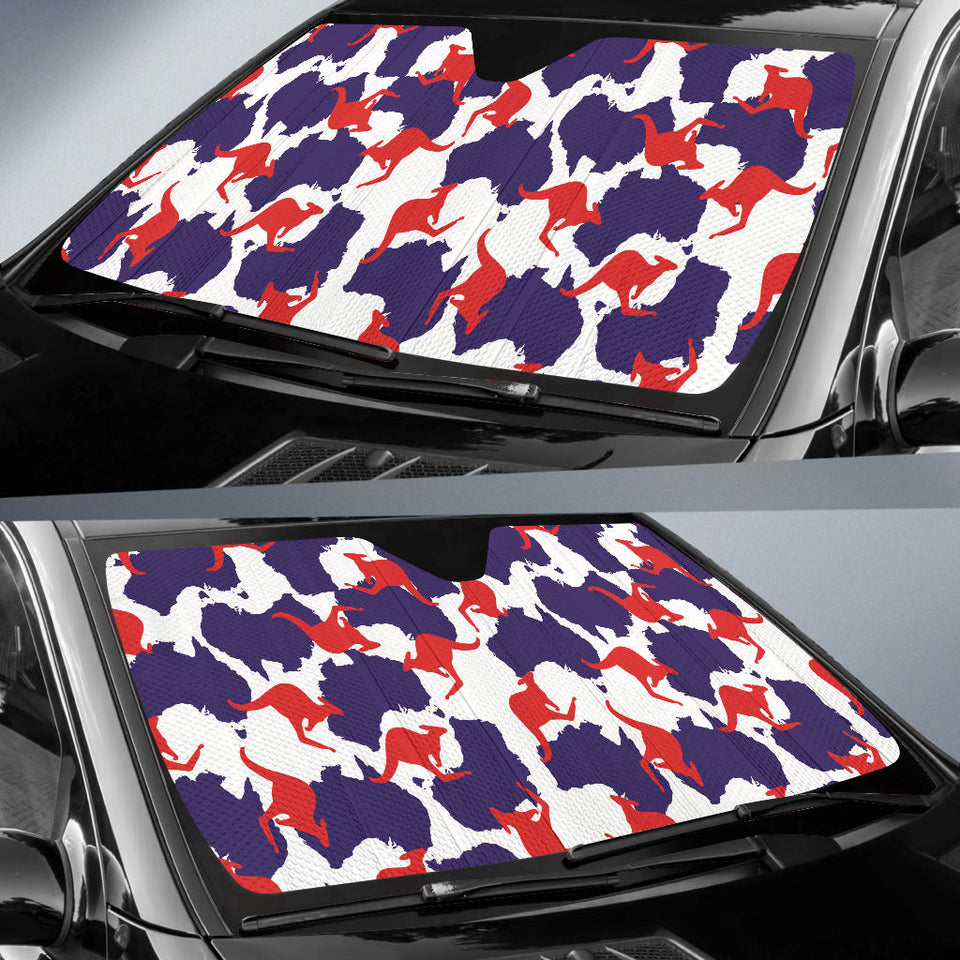 Kangaroo Australian Pattern Car Sun Shade