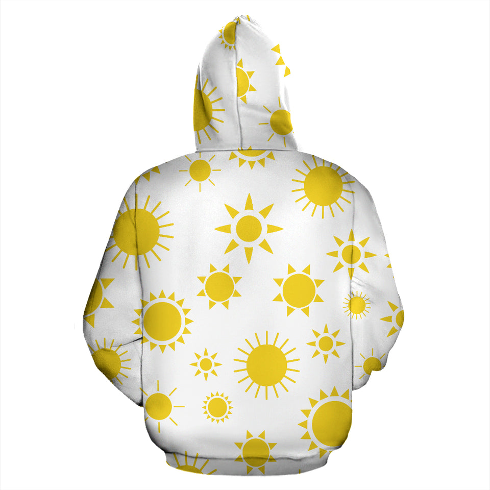 Sun Pattern Zip Up Hoodie