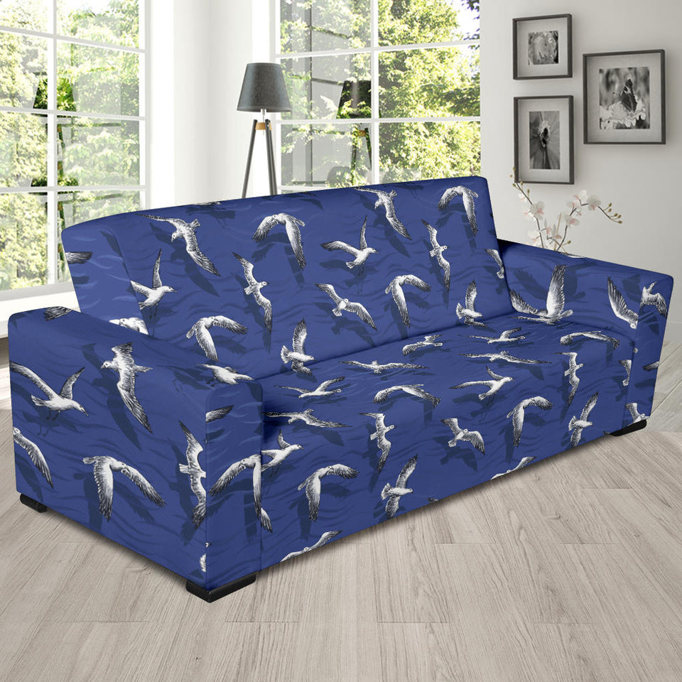 Seagull Pattern Print Design 03  Sofa Slipcover
