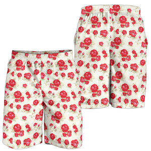 Rose Pattern Print Design 01 Men Shorts