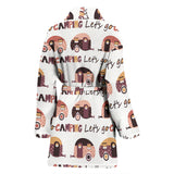 Camper Van Pattern Print Design 01 Women's Bathrobe