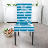 Starfish Blue Blackground Dining Chair Slipcover