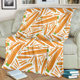 Carrot Pattern Print Design 02 Premium Blanket