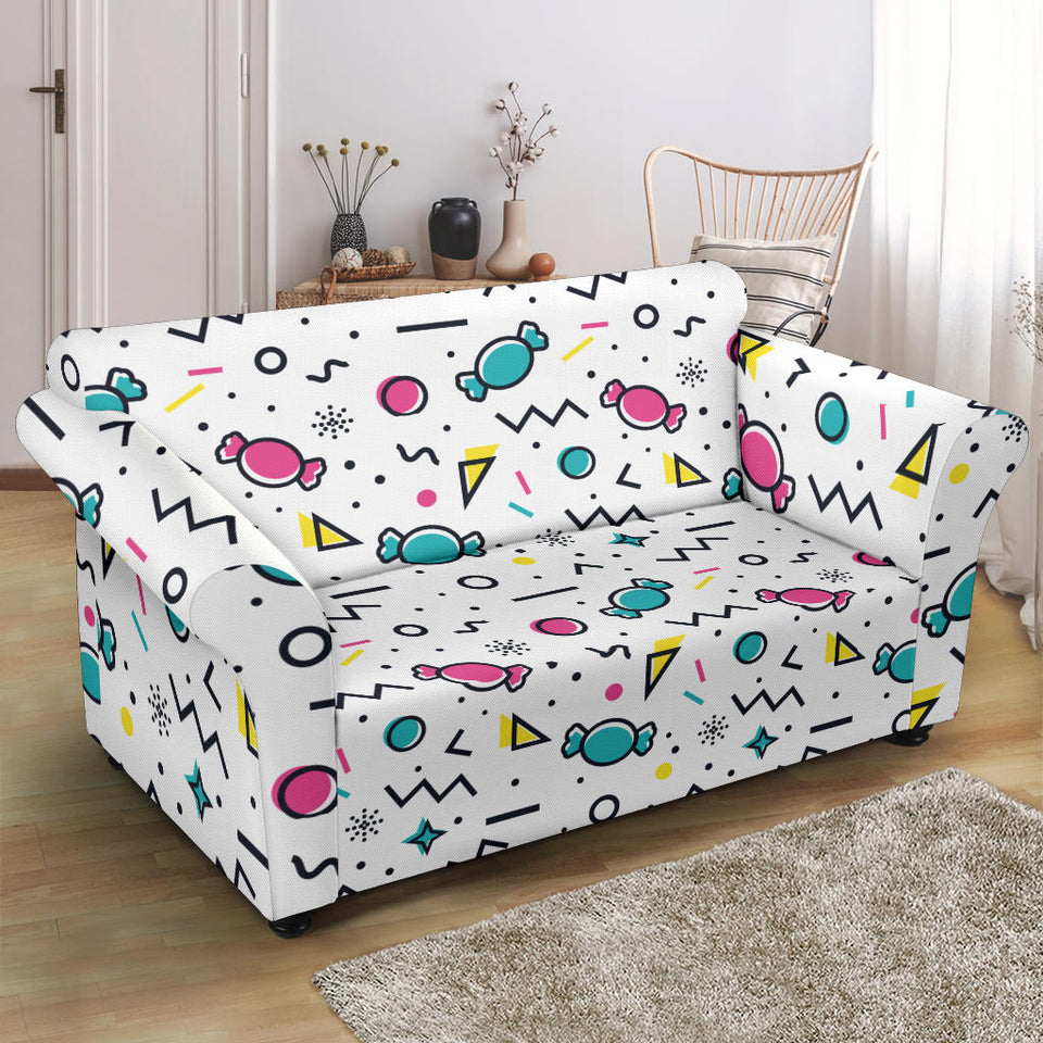 Candy Design Pattern Loveseat Couch Slipcover