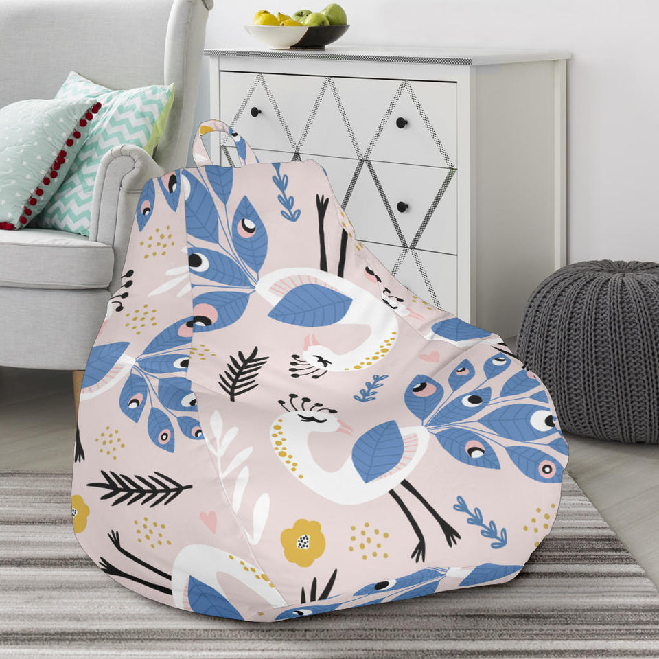 Cute Peacock Pattern Bean Bag Cover