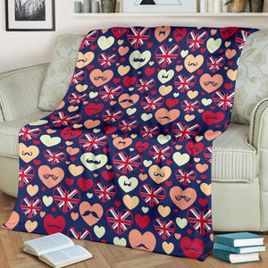 British Pattern Print Design 02 Premium Blanket