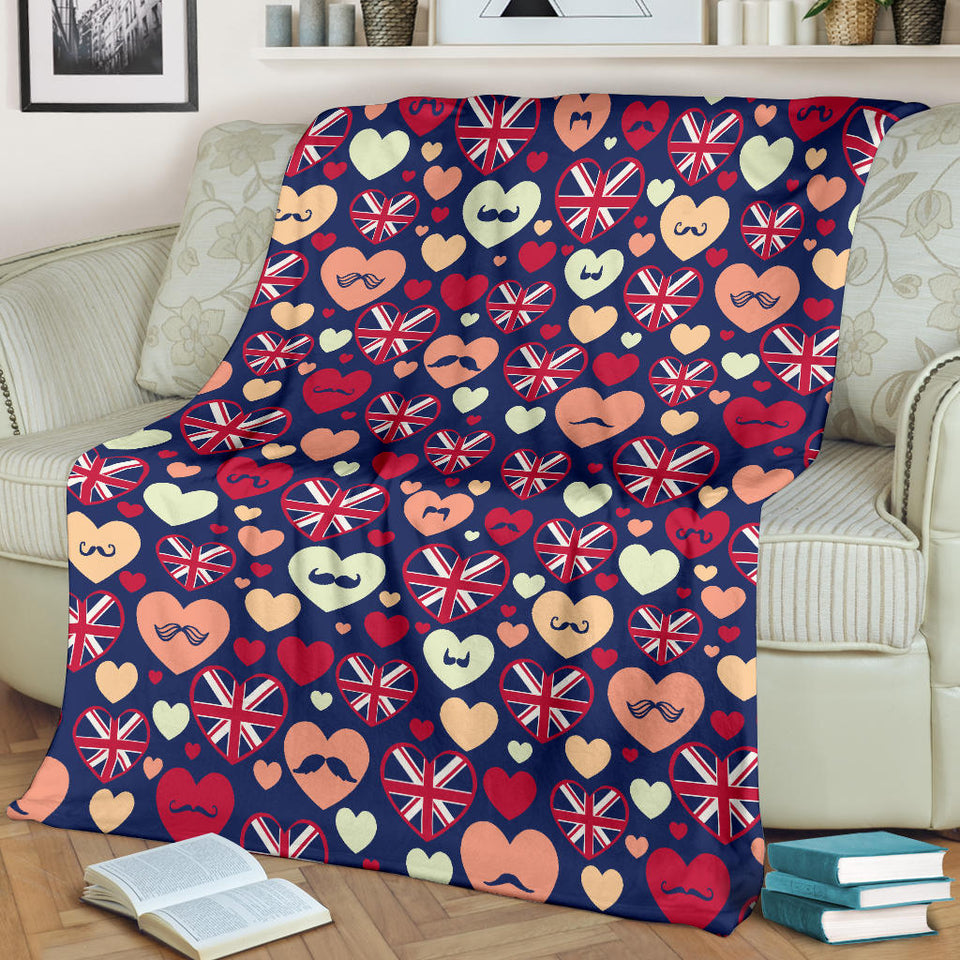 British Pattern Print Design 02 Premium Blanket
