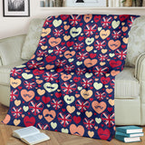 British Pattern Print Design 02 Premium Blanket