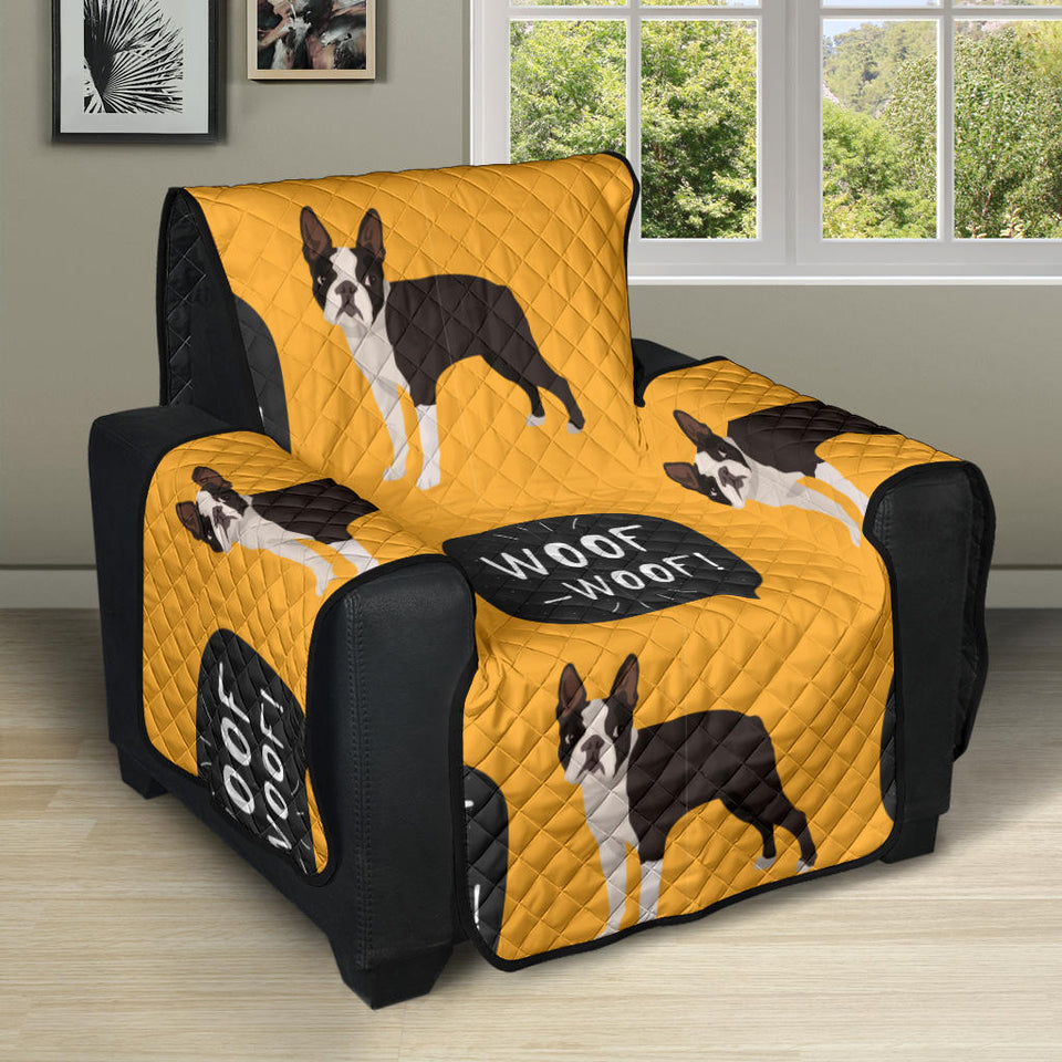 Boston terrier design pattern Recliner Cover Protector