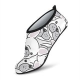 Cute French Bulldog Head Pattern Aqua Shoes