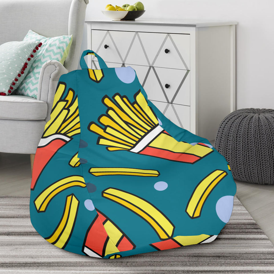 French Fries Red Paper Box Pattern Bean Bag Cover