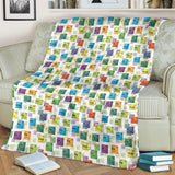 Chemistry Periodic Table Pattern Print Design 05 Premium Blanket