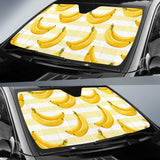 Banana Pattern Blackground Car Sun Shade