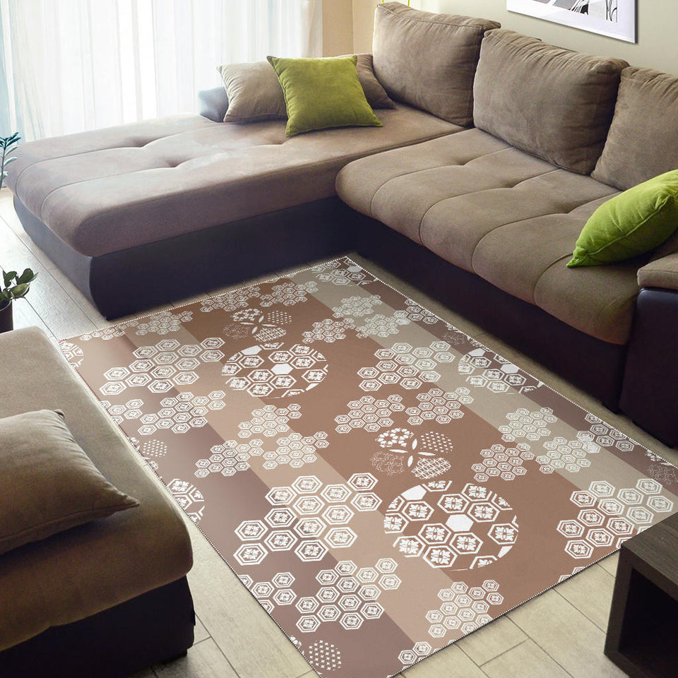 Beautiful Hexagon Japanese  Pattern Area Rug