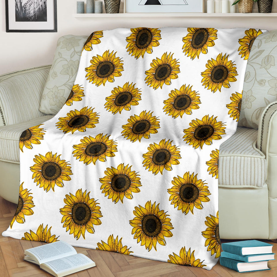 Sunflowers Design Pattern Premium Blanket