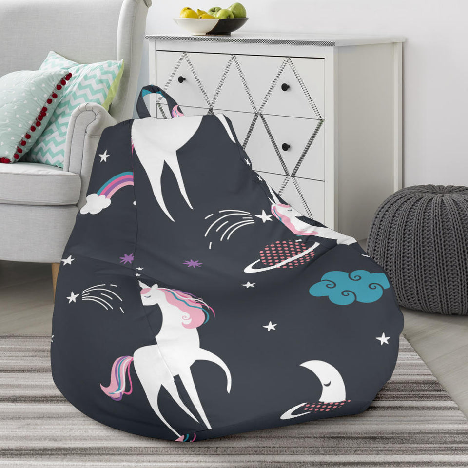 Unicorn Rainbows Moon Clound Star Pattern Bean Bag Cover