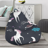 Unicorn Rainbows Moon Clound Star Pattern Bean Bag Cover