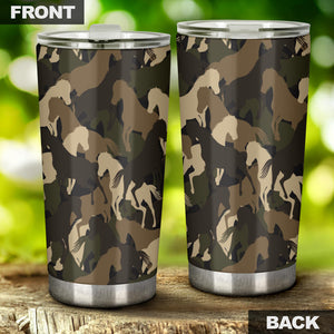 Horse Camo Camouflage Pattern Tumbler