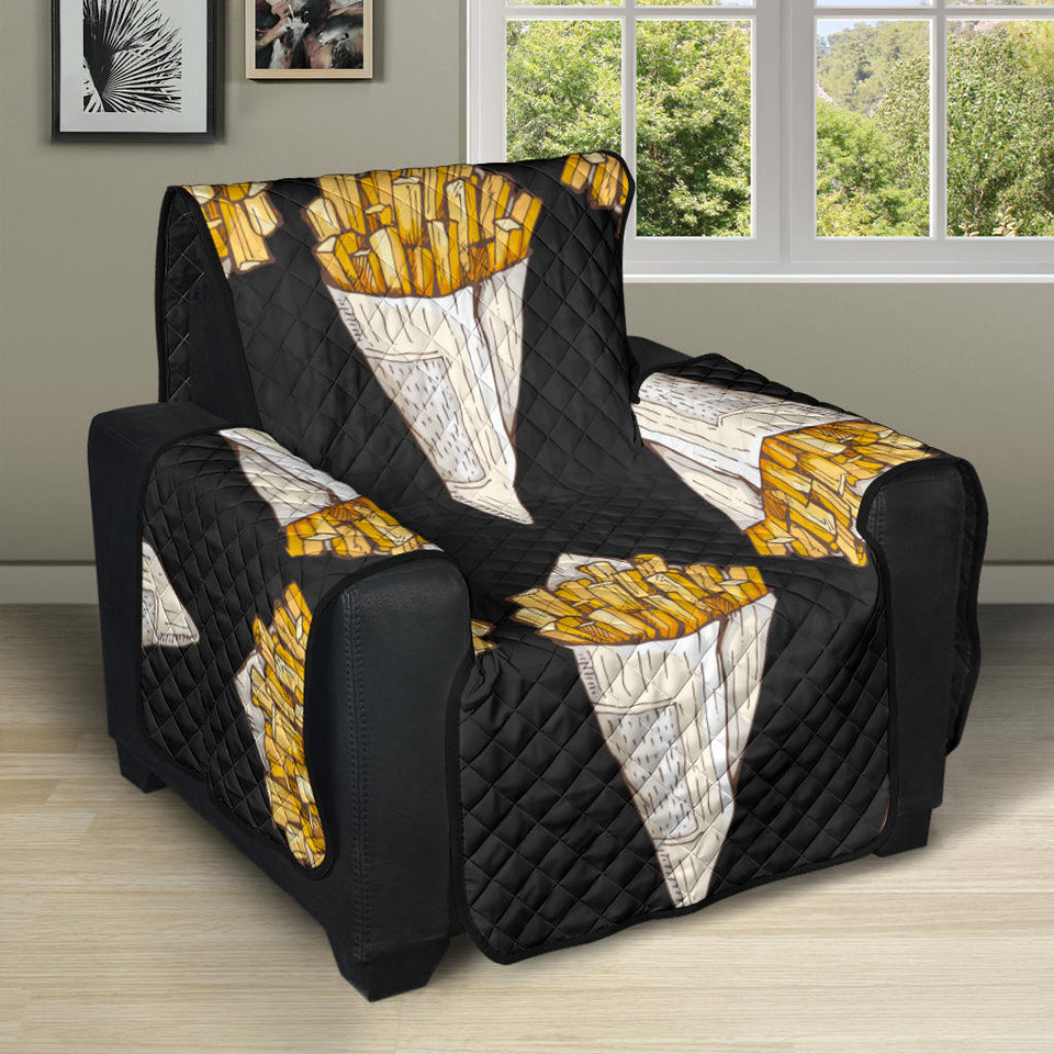 French fries dark background Recliner Cover Protector