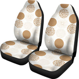 Gold Texture Mushroom Pattern Universal Fit Car Seat Covers