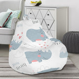Cute Rhino Heart Pattern Bean Bag Cover