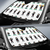 Cute Ninja Katana Sword Pattern Car Sun Shade